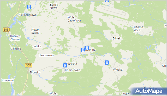 mapa Jabłonna gmina Rakoniewice, Jabłonna gmina Rakoniewice na mapie Targeo