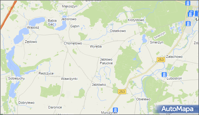 mapa Jabłowo Pałuckie, Jabłowo Pałuckie na mapie Targeo