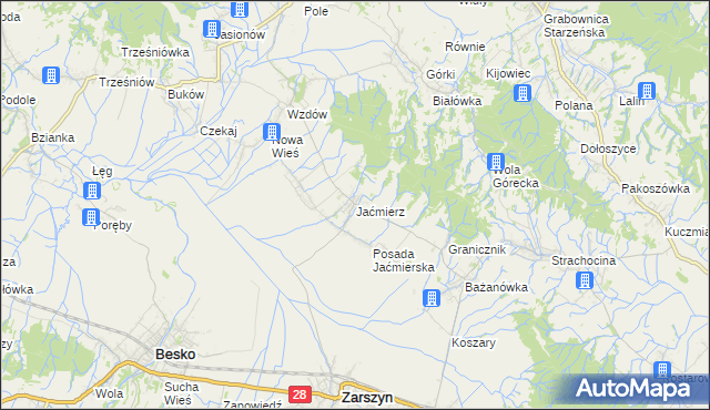 mapa Jaćmierz, Jaćmierz na mapie Targeo