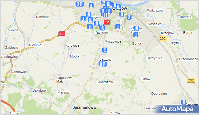 mapa Jaczów, Jaczów na mapie Targeo