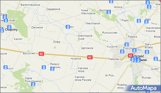 mapa Jądrowice, Jądrowice na mapie Targeo