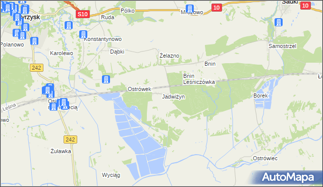 mapa Jadwiżyn gmina Sadki, Jadwiżyn gmina Sadki na mapie Targeo