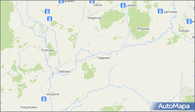 mapa Jagłowo, Jagłowo na mapie Targeo