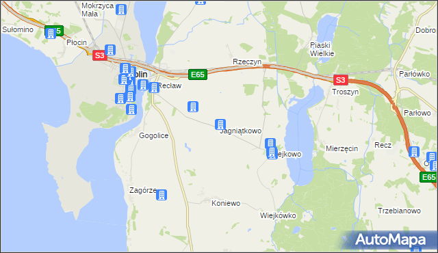 mapa Jagniątkowo, Jagniątkowo na mapie Targeo