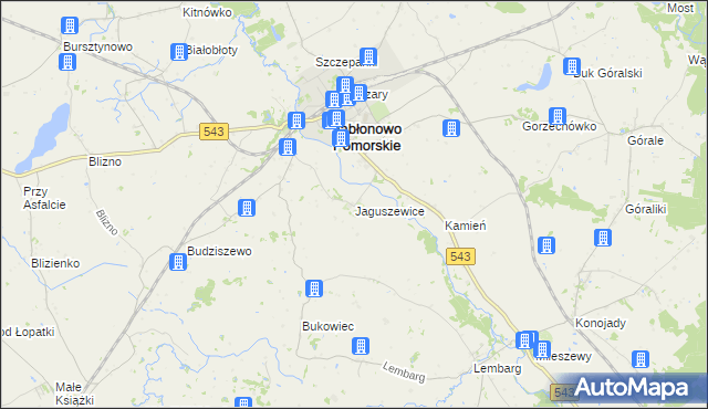 mapa Jaguszewice, Jaguszewice na mapie Targeo