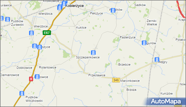 mapa Jaksonów, Jaksonów na mapie Targeo