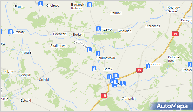 mapa Jakubowskie, Jakubowskie na mapie Targeo