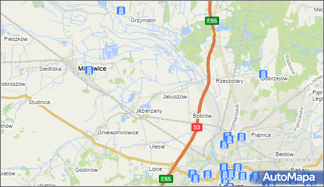 mapa Jakuszów, Jakuszów na mapie Targeo