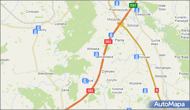 mapa Jankielówka, Jankielówka na mapie Targeo