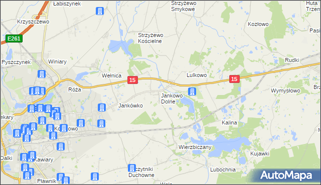 mapa Jankowo Dolne, Jankowo Dolne na mapie Targeo