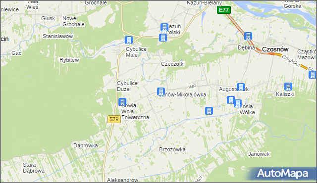 mapa Janów-Mikołajówka, Janów-Mikołajówka na mapie Targeo