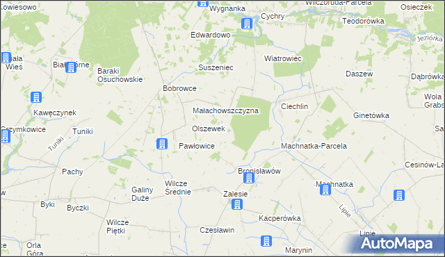 mapa Janówek gmina Mszczonów, Janówek gmina Mszczonów na mapie Targeo