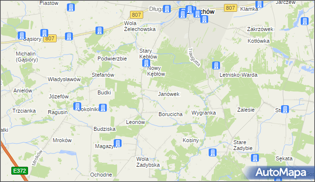 mapa Janówek gmina Żelechów, Janówek gmina Żelechów na mapie Targeo