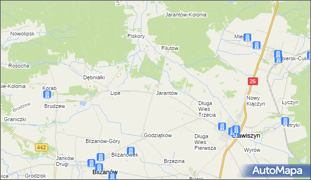 mapa Jarantów, Jarantów na mapie Targeo