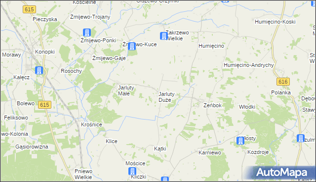 mapa Jarluty Duże, Jarluty Duże na mapie Targeo