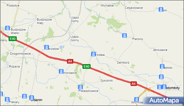 mapa Jarosław gmina Udanin, Jarosław gmina Udanin na mapie Targeo