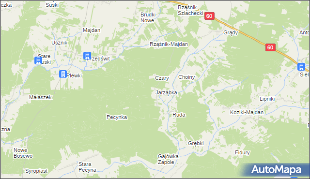 mapa Jarząbka, Jarząbka na mapie Targeo