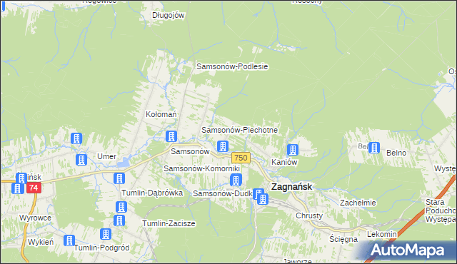 mapa Jasiów, Jasiów na mapie Targeo