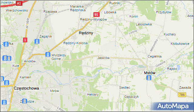 mapa Jaskrów, Jaskrów na mapie Targeo