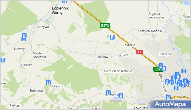 mapa Jaślików, Jaślików na mapie Targeo