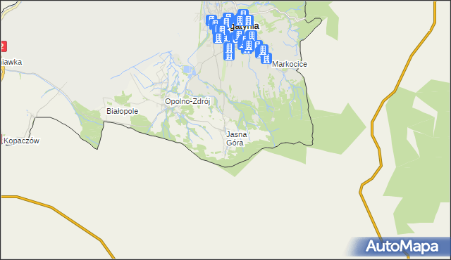 mapa Jasna Góra gmina Bogatynia, Jasna Góra gmina Bogatynia na mapie Targeo