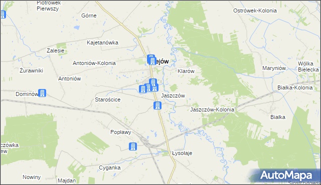 mapa Jaszczów, Jaszczów na mapie Targeo