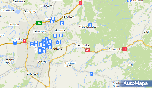 mapa Jaszkówka, Jaszkówka na mapie Targeo