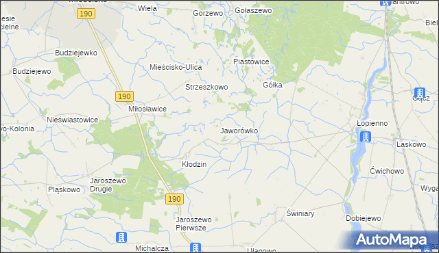 mapa Jaworówko, Jaworówko na mapie Targeo