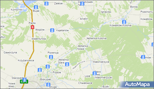 mapa Jedlanka Nowa, Jedlanka Nowa na mapie Targeo