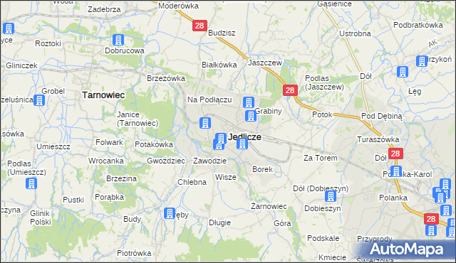 mapa Jedlicze, Jedlicze na mapie Targeo