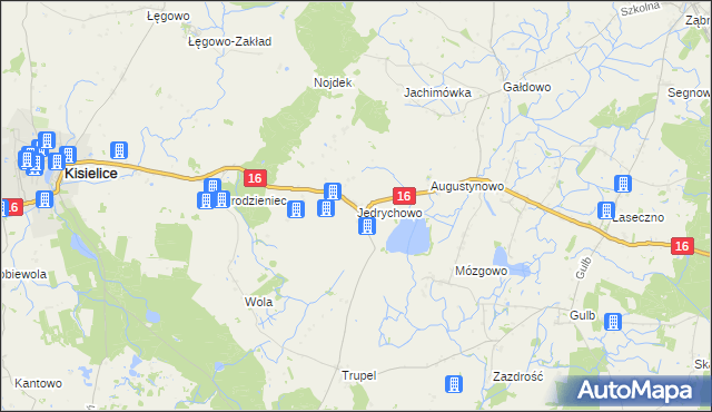 mapa Jędrychowo gmina Kisielice, Jędrychowo gmina Kisielice na mapie Targeo