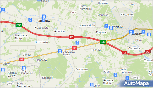 mapa Jędrzejów Stary, Jędrzejów Stary na mapie Targeo