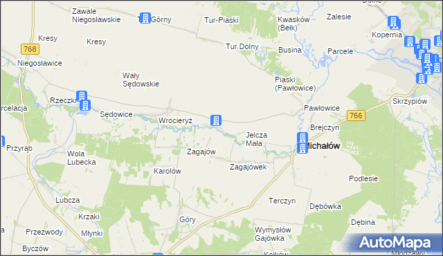 mapa Jelcza Wielka, Jelcza Wielka na mapie Targeo