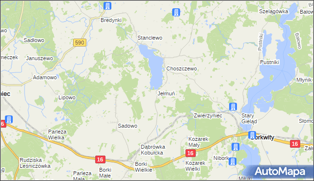 mapa Jełmuń, Jełmuń na mapie Targeo