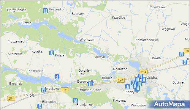 mapa Jerzyn, Jerzyn na mapie Targeo