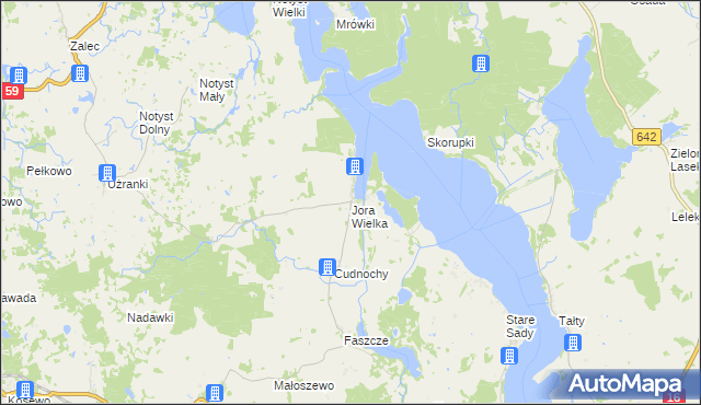 mapa Jora Wielka, Jora Wielka na mapie Targeo