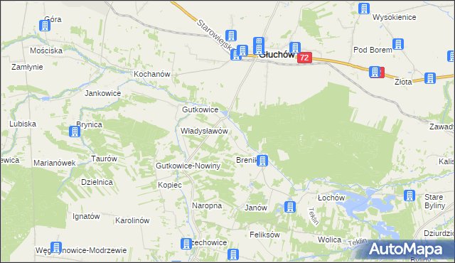 mapa Józefin gmina Żelechlinek, Józefin gmina Żelechlinek na mapie Targeo