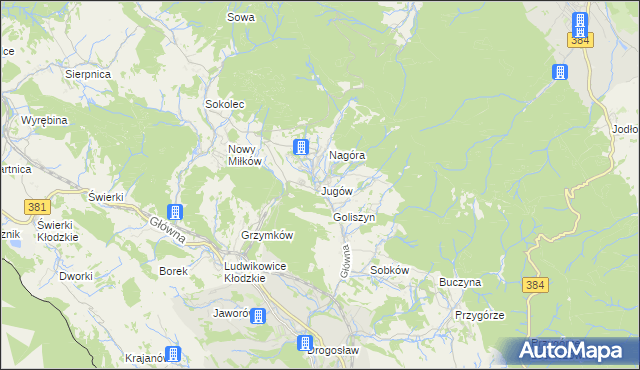 mapa Jugów, Jugów na mapie Targeo