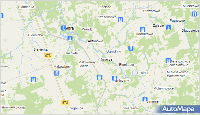 mapa Jurasze, Jurasze na mapie Targeo