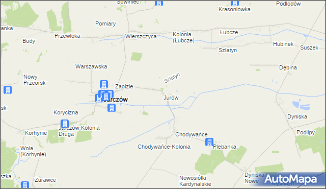 mapa Jurów, Jurów na mapie Targeo