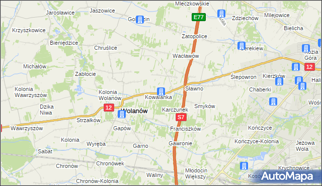 mapa Kacprowice, Kacprowice na mapie Targeo