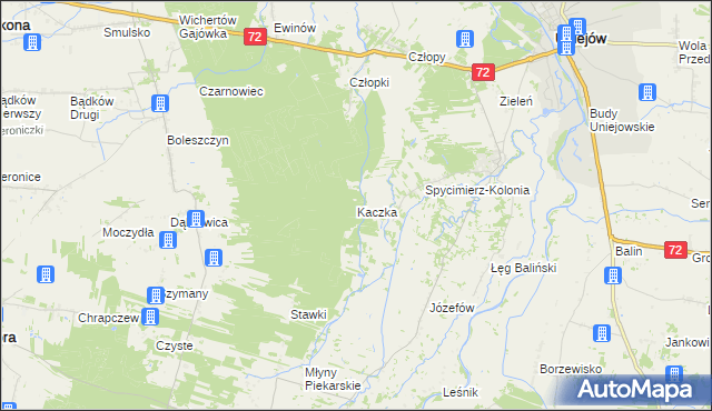 mapa Kaczka gmina Dobra, Kaczka gmina Dobra na mapie Targeo