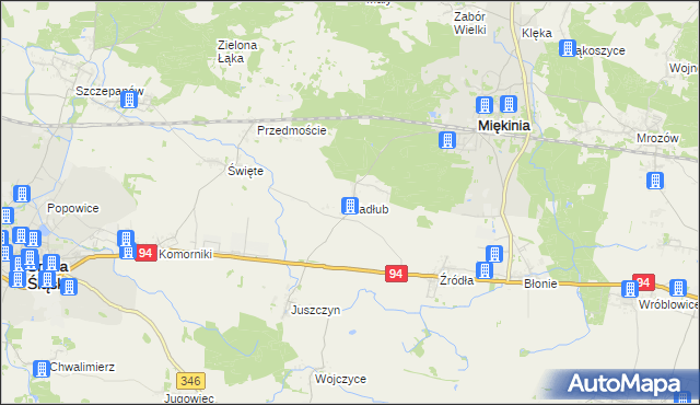 mapa Kadłub gmina Miękinia, Kadłub gmina Miękinia na mapie Targeo