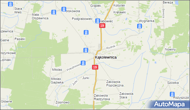 mapa Kąkolewnica, Kąkolewnica na mapie Targeo