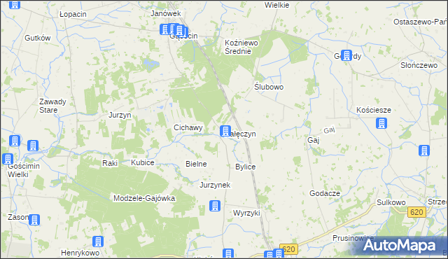 mapa Kałęczyn gmina Sońsk, Kałęczyn gmina Sońsk na mapie Targeo