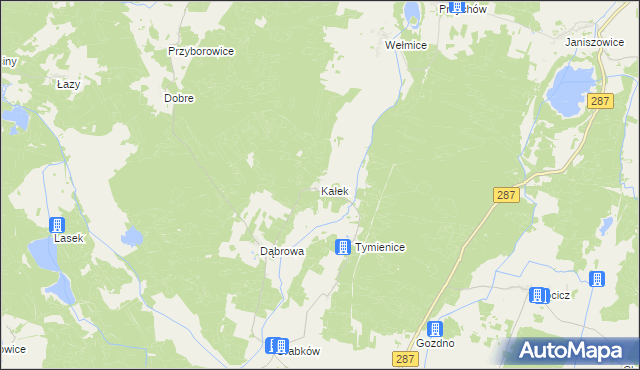 mapa Kałek gmina Lubsko, Kałek gmina Lubsko na mapie Targeo