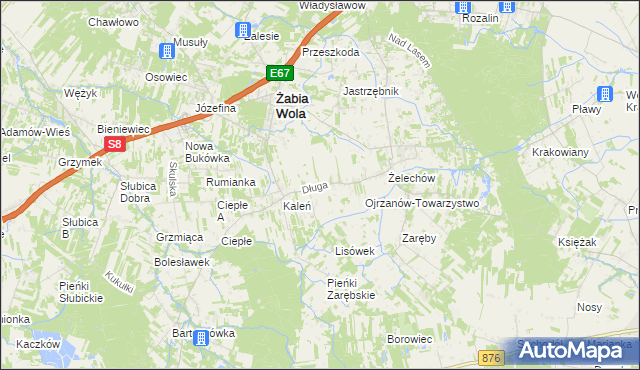 mapa Kaleń-Towarzystwo, Kaleń-Towarzystwo na mapie Targeo