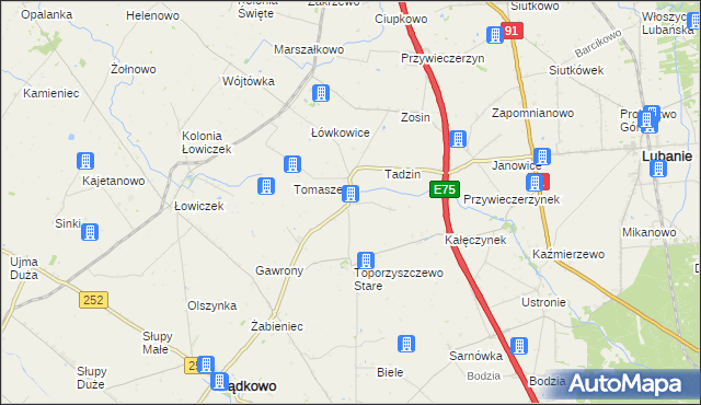 mapa Kalinowiec gmina Bądkowo, Kalinowiec gmina Bądkowo na mapie Targeo