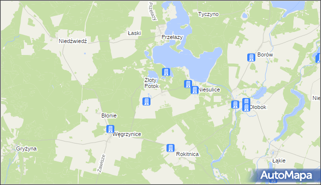 mapa Kalinowo gmina Skąpe, Kalinowo gmina Skąpe na mapie Targeo