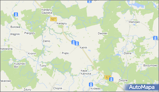 mapa Kalnik gmina Morąg, Kalnik gmina Morąg na mapie Targeo